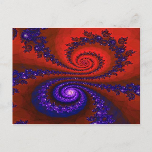 Carte Postale L'art Abstrait fracturé par le feu et la glace (Devant)
