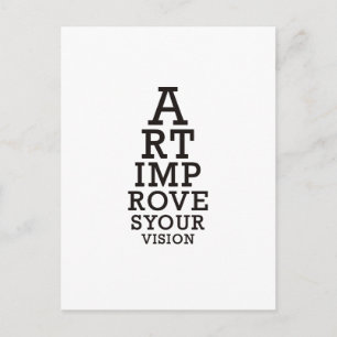 Carte Postale L'art améliore votre tableau de vision