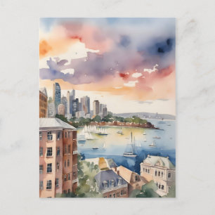 Carte Postale L'art aquarelle de Sydney