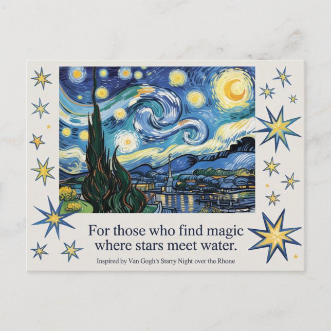 Carte Postale L'art de la nuit étoilée de Van Gogh (Devant)