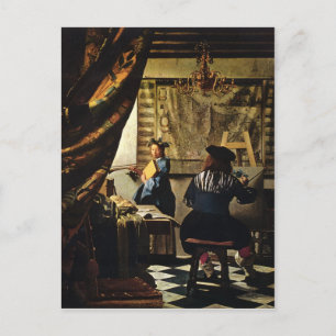 Carte Postale L'art de la peinture de Johannes Vermeer vers 1668