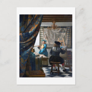Carte Postale L'art de la peinture, Johannes Vermeer, 1666-1667