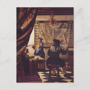 Carte Postale L'art de la peinture par Johannes Vermeer