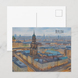 Carte Postale L'art de l'aquarelle à Berlin