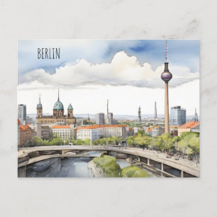 Carte Postale L'art de l'aquarelle à Berlin