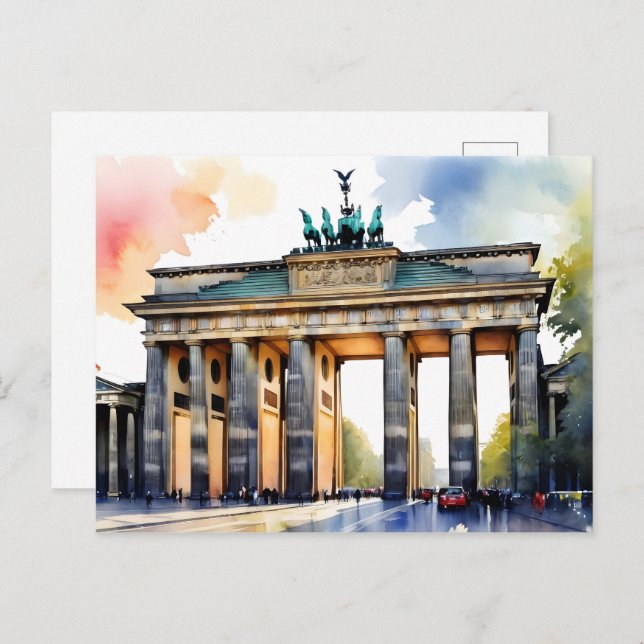 Carte Postale L'art de l'aquarelle à Berlin (Devant / Derrière)