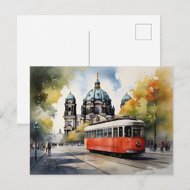 Carte Postale L'art de l'aquarelle à Berlin (Devant / Derrière)
