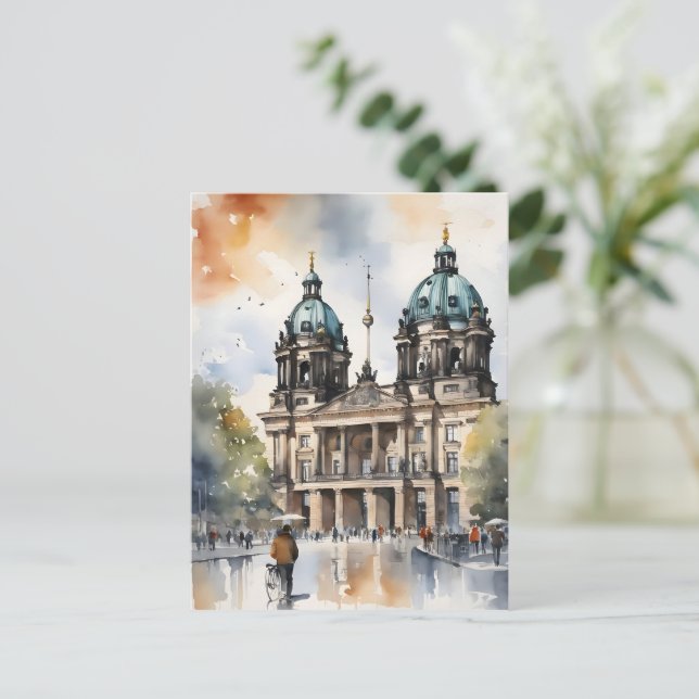 Carte Postale L'art de l'aquarelle à Berlin (Debout devant)