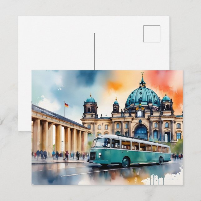 Carte Postale L'art de l'aquarelle à Berlin (Devant / Derrière)