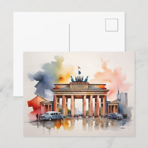 Carte Postale L'art de l'aquarelle à Berlin