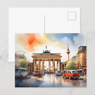Carte Postale L'art de l'aquarelle à Berlin