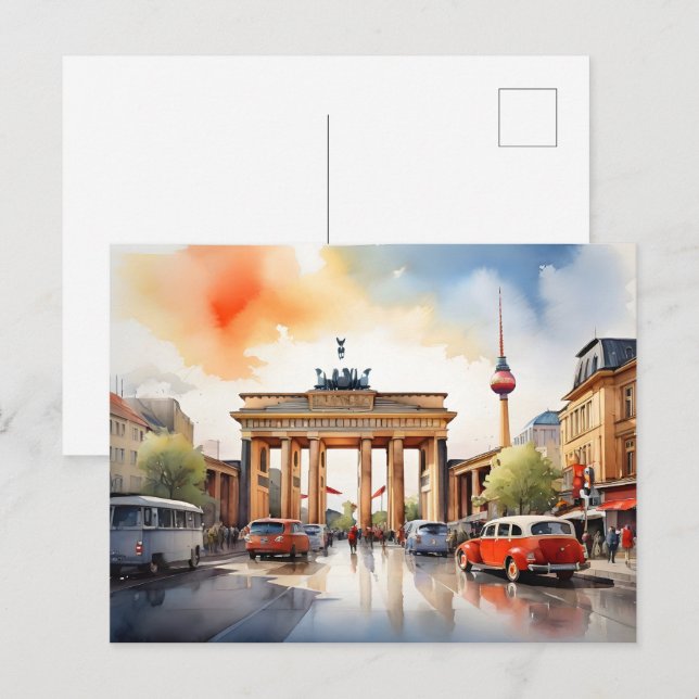 Carte Postale L'art de l'aquarelle à Berlin (Devant / Derrière)