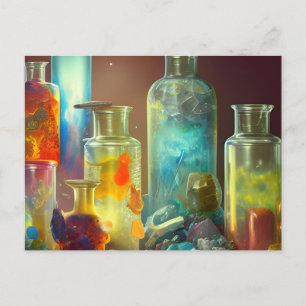 Carte Postale L'art de l'Imaginaire de travail de l'alchimiste