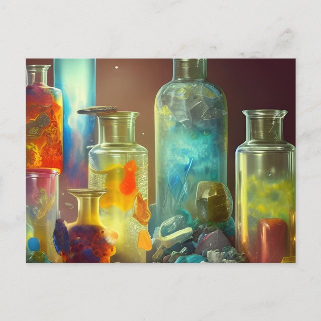 Carte Postale L'art de l'Imaginaire de travail de l'alchimiste (Devant)