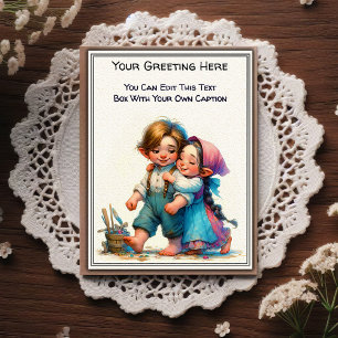 Carte Postale L'art de livre de contes de sentiment quotidien fa