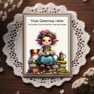 Carte Postale L'art de livre de contes de sentiment quotidien fa