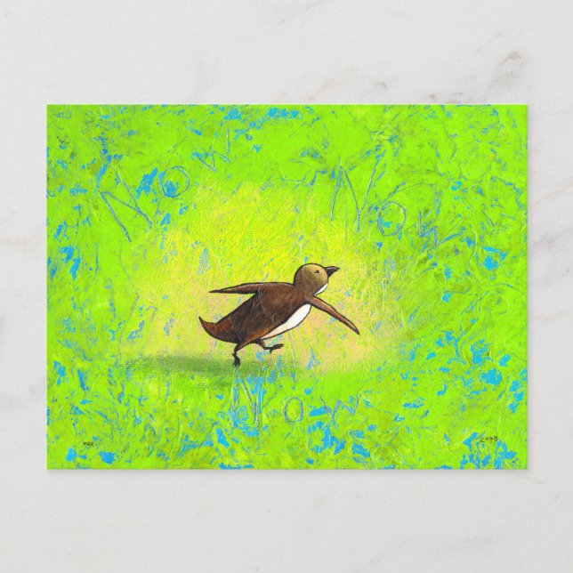 Carte Postale L'art des pingouins s'est dépêché d'atteindre Grac (Devant)