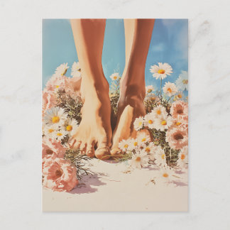 Carte Postale L'art d'été aux pieds nus