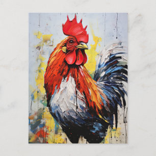 Carte Postale L'art du coq de poulet