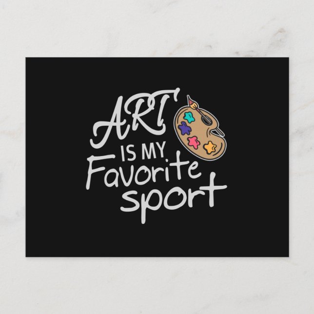 Carte Postale L'art est mon sport favori (Devant)