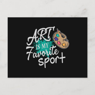 Carte Postale L'art est mon sport favori Splash vert