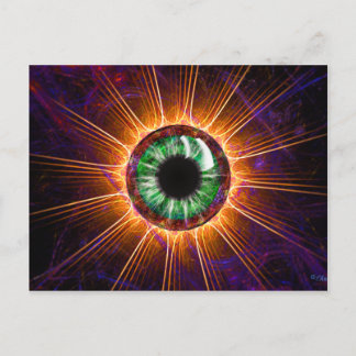 Carte Postale L'art fractal des yeux de Tesla