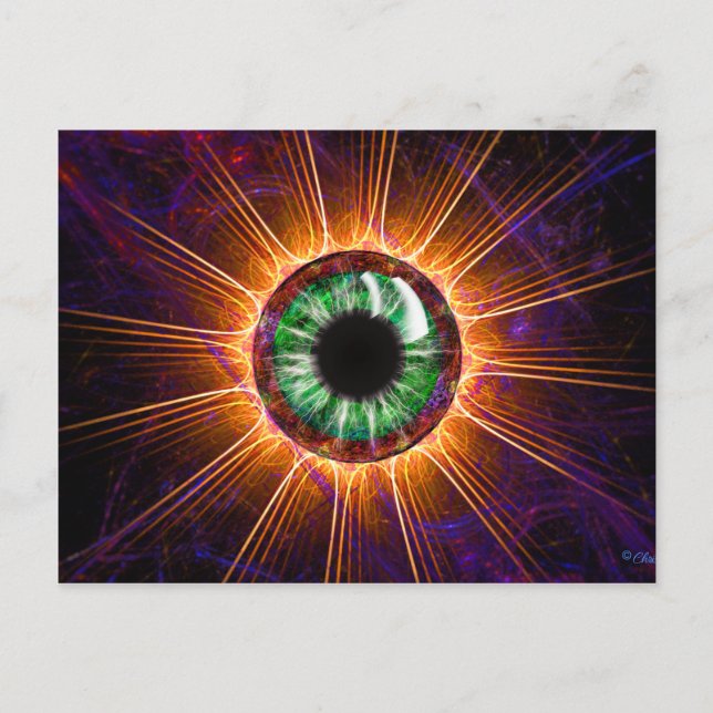 Carte Postale L'art fractal des yeux de Tesla (Devant)