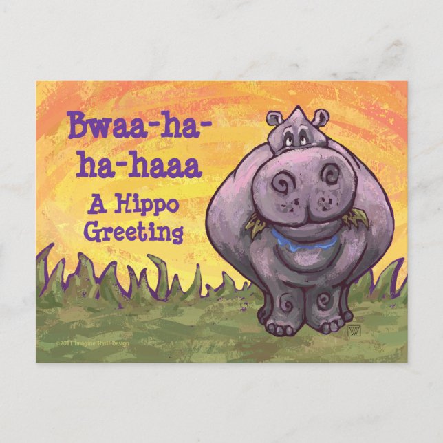 Carte Postale L'art hippo riant (Devant)
