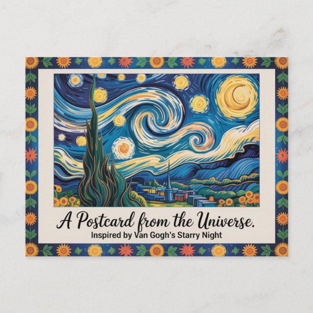 Carte Postale L'art nocturne étoilé de Van Gogh (Devant)