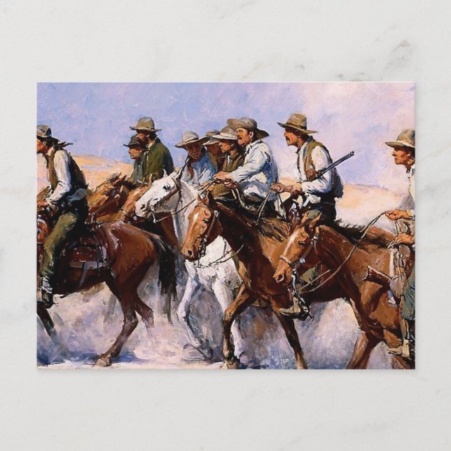 Carte Postale L'art occidental "The Posse" par WHD Koerner (Devant)