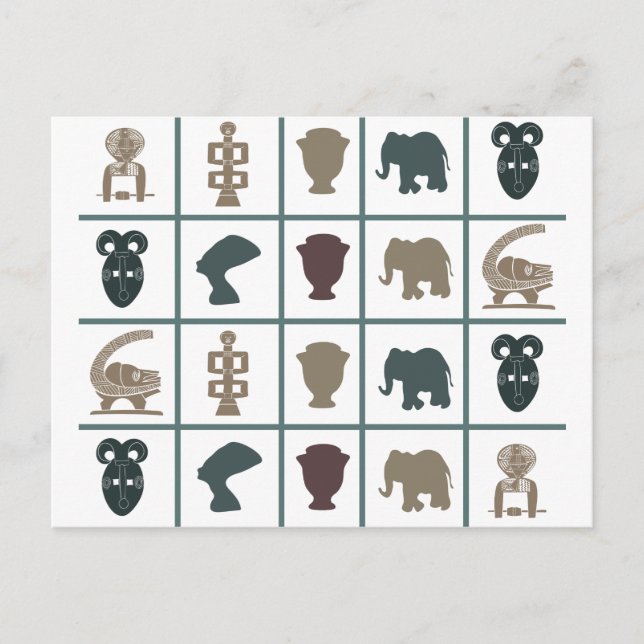 Carte Postale L'art tribal abstrait africain (Devant)