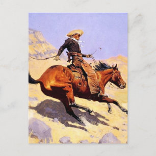 Carte Postale L'art western cow-boy par Frederic Remington