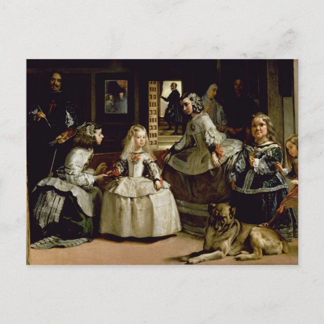 Carte Postale Las Meninas détail de la moitié inférieure représe (Devant)