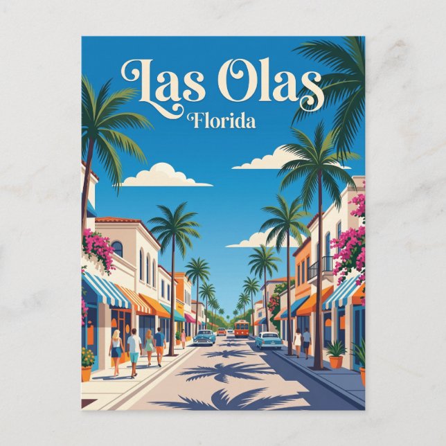 Carte Postale Las Olas Boulevard États-Unis (Devant)