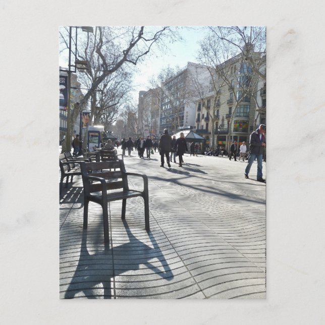 Carte Postale Las Ramblas de Barcelone (Devant)