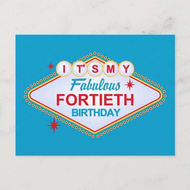 Carte Postale Las Vegas 40e anniversaire (Devant)