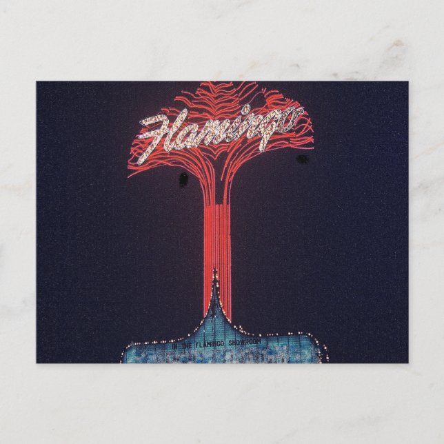 Carte Postale Las Vegas Flamant rose Hotel (Devant)