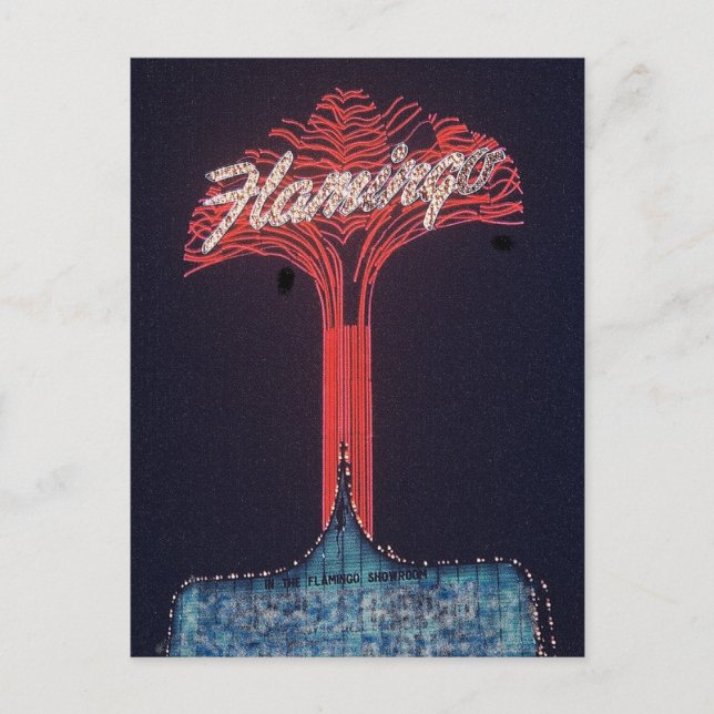 Carte Postale Las Vegas Flamant rose Hotel (Devant)