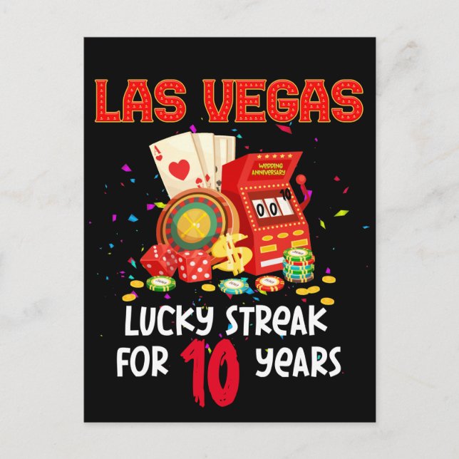 Carte Postale Las Vegas Mariage Anniversaire Lucky Couple (Devant)