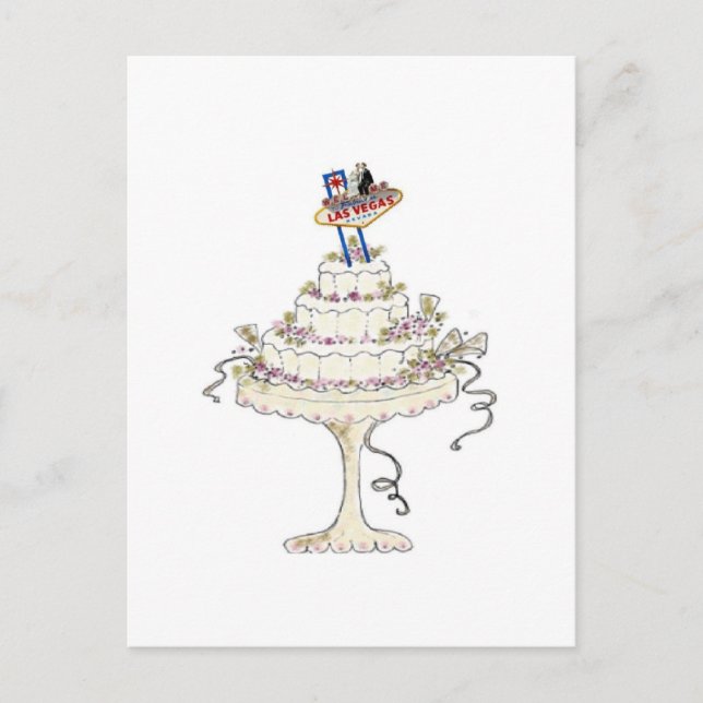 Carte postale Las Vegas Mariage Cake (Devant)