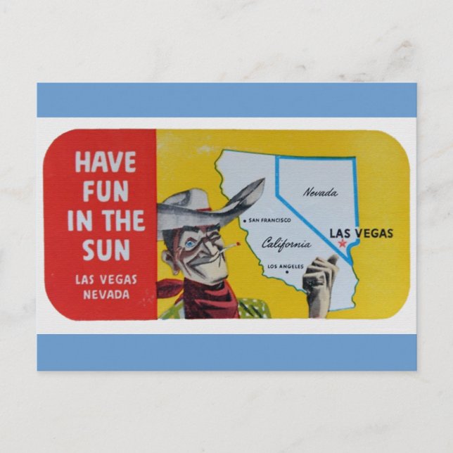 Carte Postale Las Vegas Navada Vintage voyage Design (Devant)