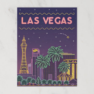 Carte Postale Las Vegas : Neon Cityscape à la nuit