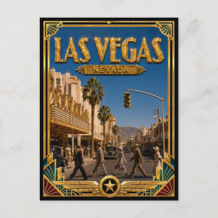 Carte Postale Las Vegas Nevada Art Déco Vintage Âge d'Or