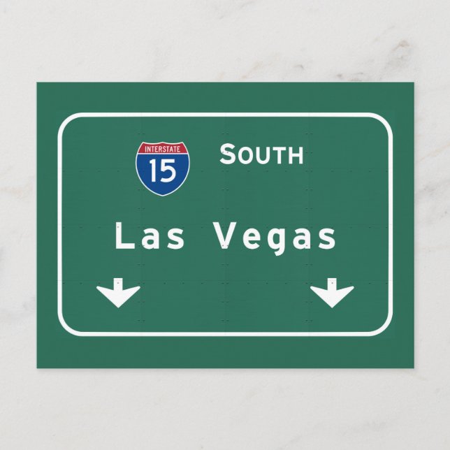 Carte Postale Las Vegas Nevada nv Interstate Highway Freeway : (Devant)