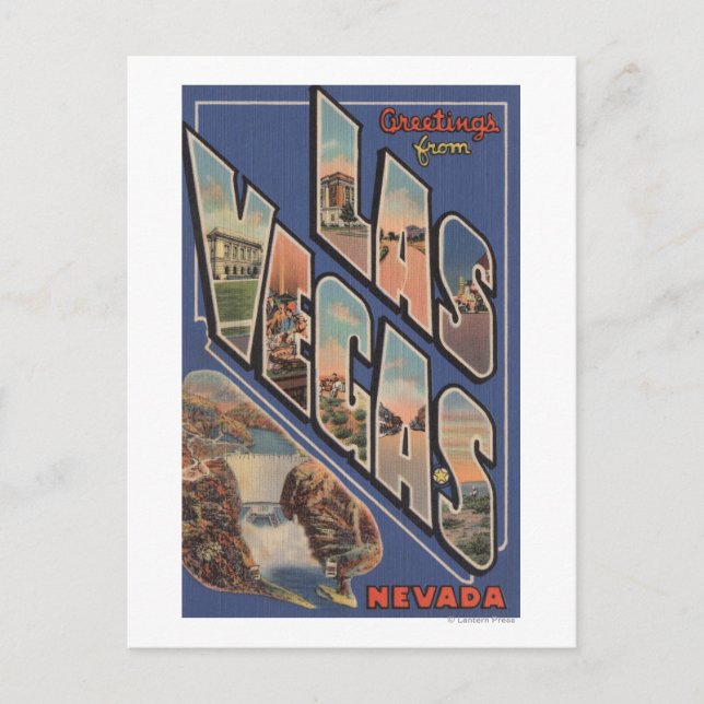 Carte Postale Las Vegas, Nevada - Scènes de grandes lettres (Devant)