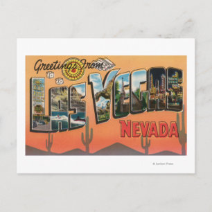 Carte Postale Las Vegas, Nevada - Scènes de grandes lettres