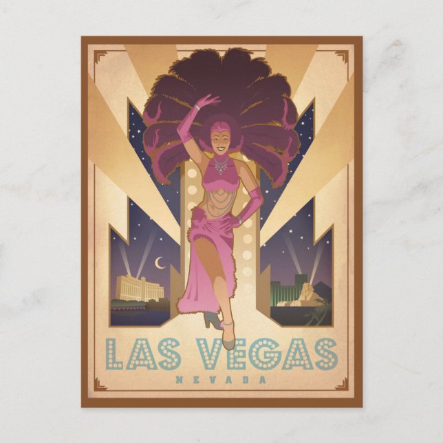 Carte Postale Las Vegas, Nevada | Showgirl (Devant)