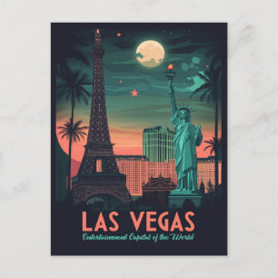 Carte Postale Las Vegas Nevada - Vintage Cityscape