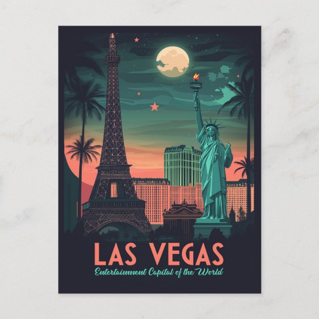 Carte Postale Las Vegas Nevada - Vue urbaine vintage (Devant)