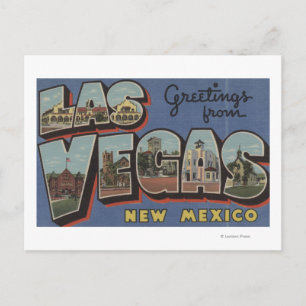 Carte Postale Las Vegas, Nouveau-Mexique - Scènes de grandes let